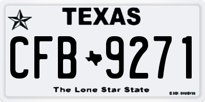 TX license plate CFB9271