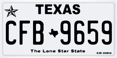 TX license plate CFB9659