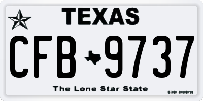 TX license plate CFB9737