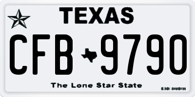 TX license plate CFB9790