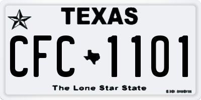 TX license plate CFC1101