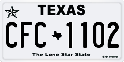 TX license plate CFC1102