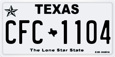 TX license plate CFC1104