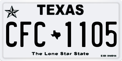 TX license plate CFC1105