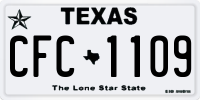 TX license plate CFC1109
