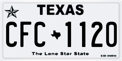 TX license plate CFC1120