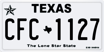 TX license plate CFC1127