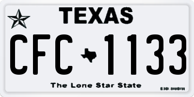 TX license plate CFC1133