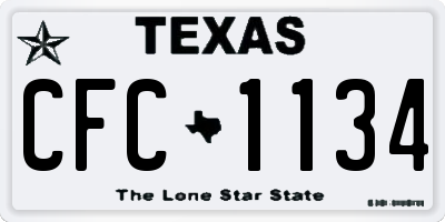 TX license plate CFC1134