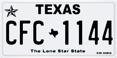 TX license plate CFC1144