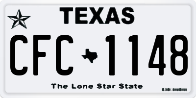 TX license plate CFC1148