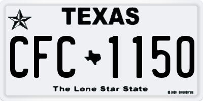 TX license plate CFC1150