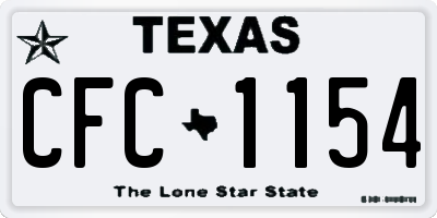 TX license plate CFC1154