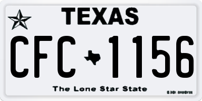 TX license plate CFC1156
