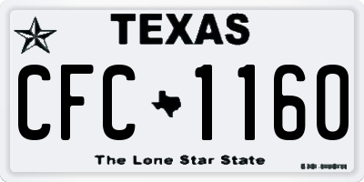 TX license plate CFC1160