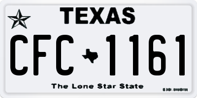 TX license plate CFC1161