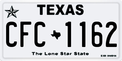 TX license plate CFC1162
