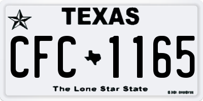TX license plate CFC1165