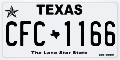 TX license plate CFC1166