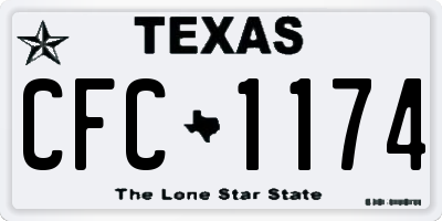 TX license plate CFC1174