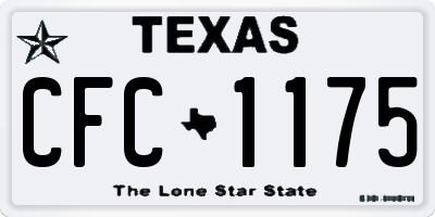 TX license plate CFC1175