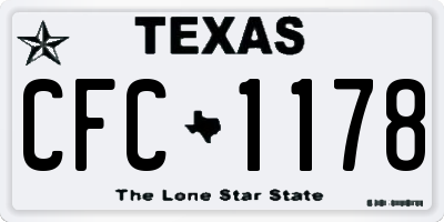 TX license plate CFC1178