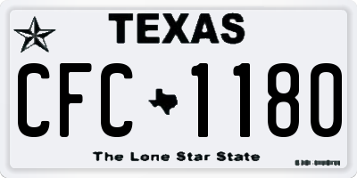 TX license plate CFC1180