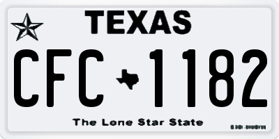 TX license plate CFC1182