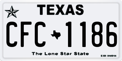 TX license plate CFC1186