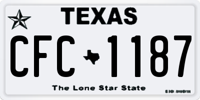 TX license plate CFC1187