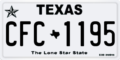 TX license plate CFC1195