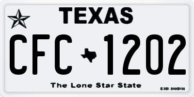 TX license plate CFC1202
