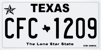 TX license plate CFC1209