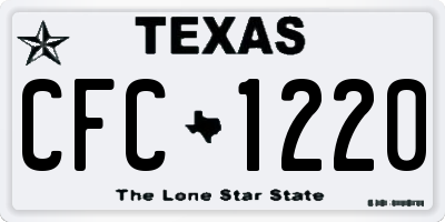 TX license plate CFC1220