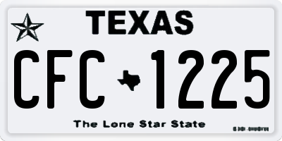 TX license plate CFC1225