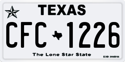TX license plate CFC1226