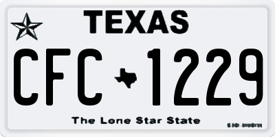 TX license plate CFC1229