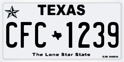TX license plate CFC1239