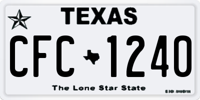 TX license plate CFC1240