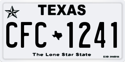 TX license plate CFC1241