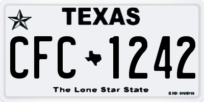 TX license plate CFC1242