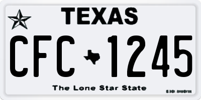 TX license plate CFC1245