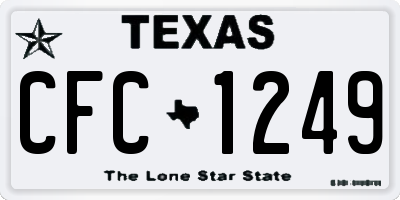 TX license plate CFC1249