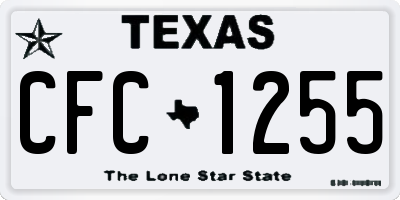 TX license plate CFC1255