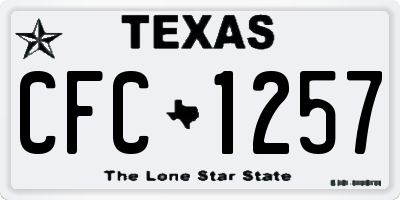 TX license plate CFC1257
