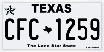 TX license plate CFC1259