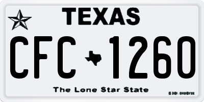 TX license plate CFC1260