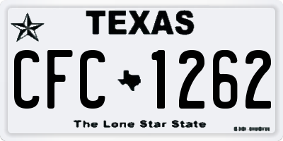 TX license plate CFC1262