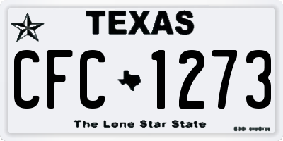 TX license plate CFC1273