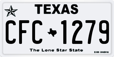 TX license plate CFC1279